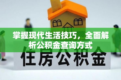 五指山掌握现代生活技巧，全面解析公积金查询方式