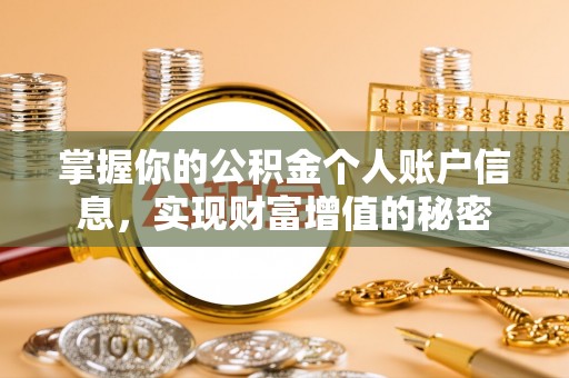 五指山掌握你的公积金个人账户信息，实现财富增值的秘密