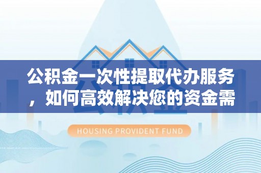 五指山公积金一次性提取代办服务，如何高效解决您的资金需求
