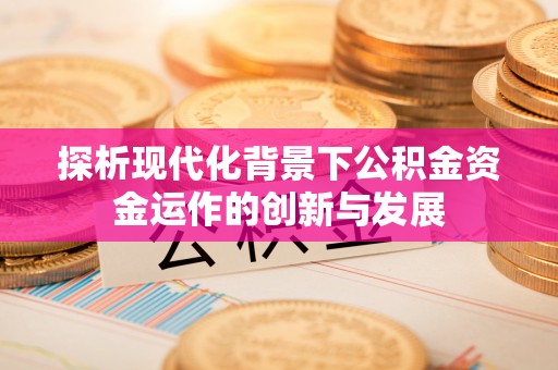 五指山探析现代化背景下公积金资金运作的创新与发展