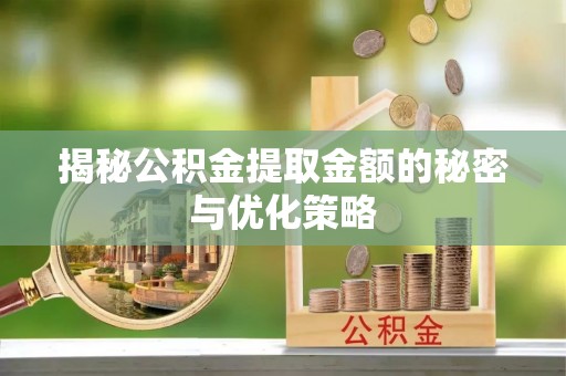 五指山揭秘公积金提取金额的秘密与优化策略