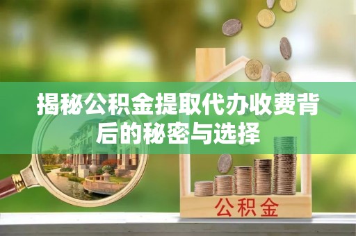五指山揭秘公积金提取代办收费背后的秘密与选择