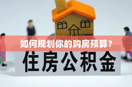 五指山如何规划你的购房预算？
