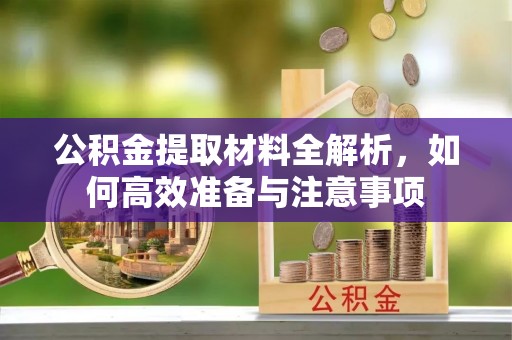 五指山公积金提取材料全解析，如何高效准备与注意事项