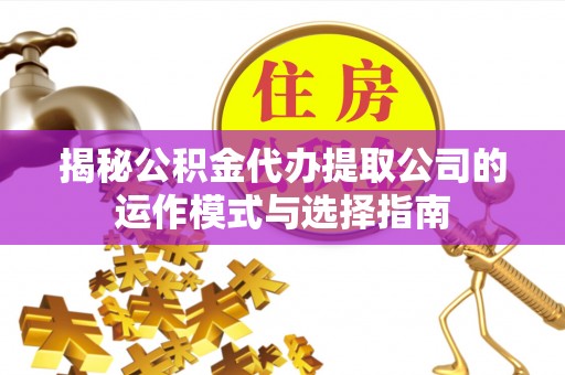 五指山揭秘公积金代办提取公司的运作模式与选择指南