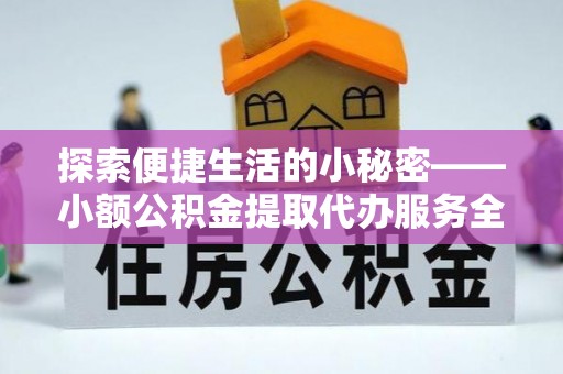 五指山探索便捷生活的小秘密——小额公积金提取代办服务全解析