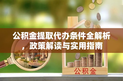 五指山公积金提取代办条件全解析，政策解读与实用指南