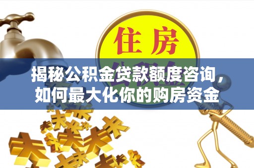 五指山揭秘公积金贷款额度咨询，如何最大化你的购房资金
