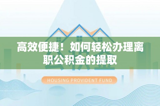 五指山高效便捷！如何轻松办理离职公积金的提取