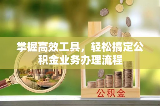 五指山掌握高效工具，轻松搞定公积金业务办理流程